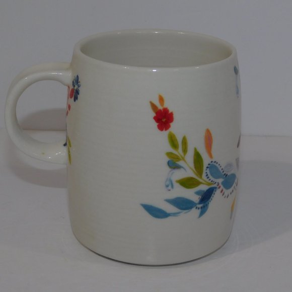 Anthropologie Mug Starla M Hoffman Monogram Letter A  Petal Palette Coffee Cup - Picture 2 of 6